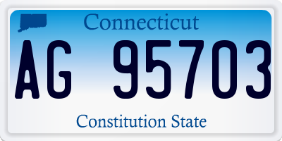 CT license plate AG95703