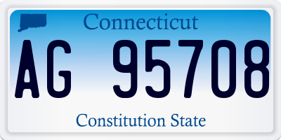 CT license plate AG95708