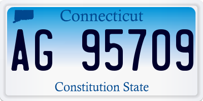 CT license plate AG95709