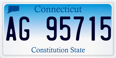 CT license plate AG95715