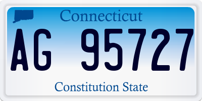CT license plate AG95727