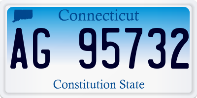 CT license plate AG95732