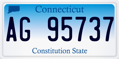CT license plate AG95737