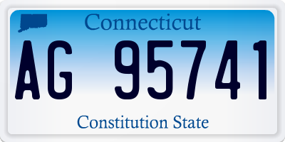 CT license plate AG95741