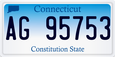 CT license plate AG95753