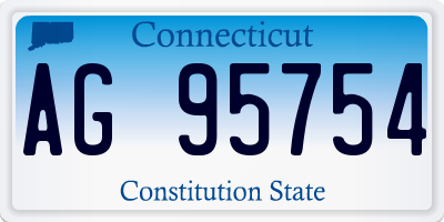 CT license plate AG95754