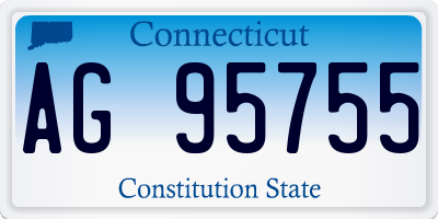CT license plate AG95755