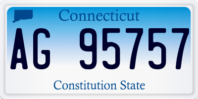 CT license plate AG95757