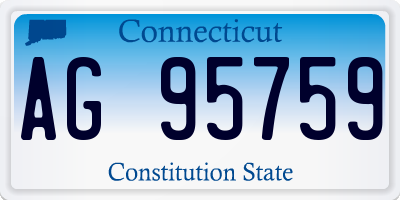CT license plate AG95759