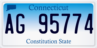 CT license plate AG95774