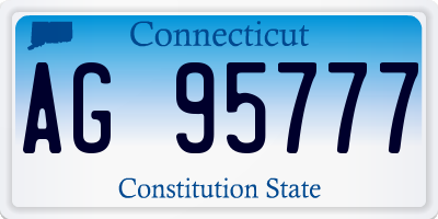 CT license plate AG95777