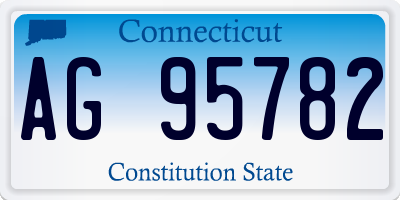 CT license plate AG95782