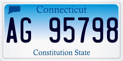 CT license plate AG95798