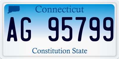 CT license plate AG95799
