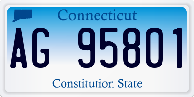 CT license plate AG95801