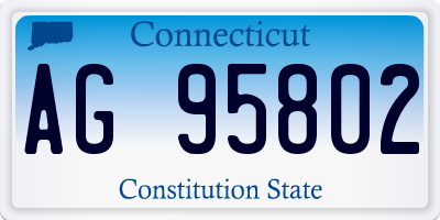 CT license plate AG95802