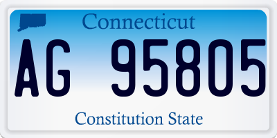 CT license plate AG95805