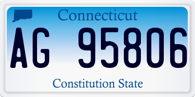 CT license plate AG95806
