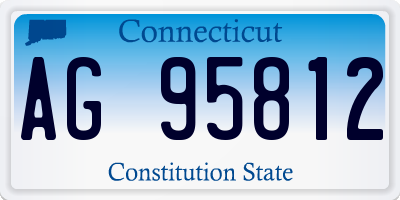 CT license plate AG95812