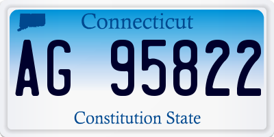 CT license plate AG95822
