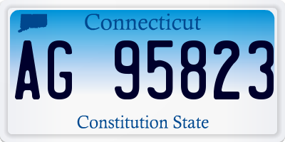 CT license plate AG95823