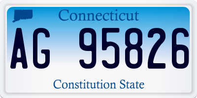 CT license plate AG95826