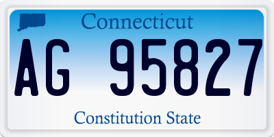 CT license plate AG95827
