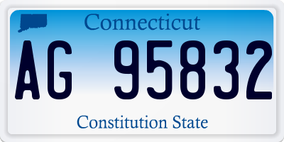 CT license plate AG95832