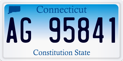 CT license plate AG95841