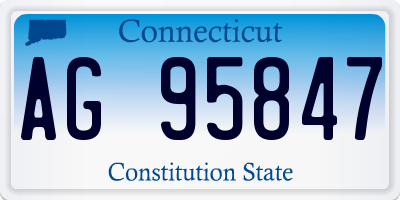 CT license plate AG95847