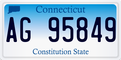CT license plate AG95849