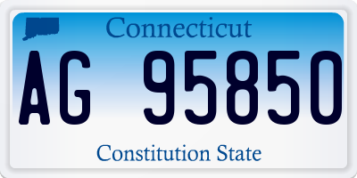 CT license plate AG95850
