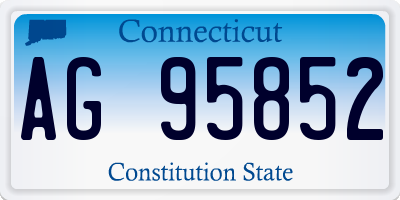 CT license plate AG95852