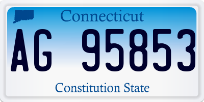 CT license plate AG95853