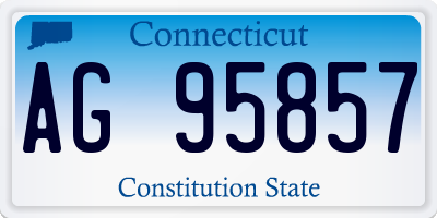 CT license plate AG95857
