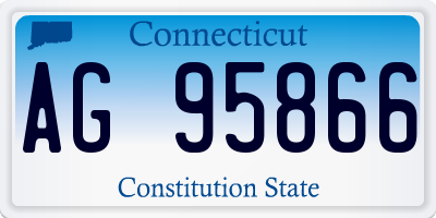 CT license plate AG95866