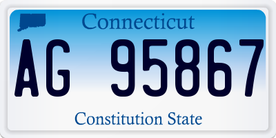 CT license plate AG95867
