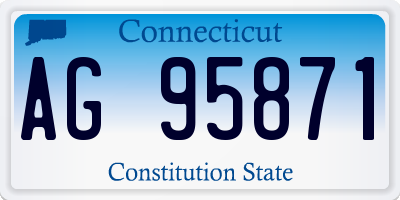 CT license plate AG95871