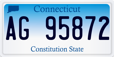 CT license plate AG95872