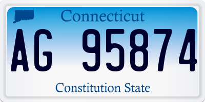 CT license plate AG95874