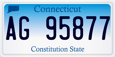 CT license plate AG95877