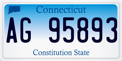 CT license plate AG95893