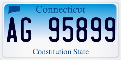 CT license plate AG95899