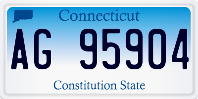 CT license plate AG95904