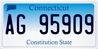 CT license plate AG95909