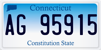 CT license plate AG95915
