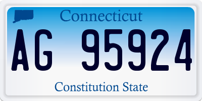 CT license plate AG95924