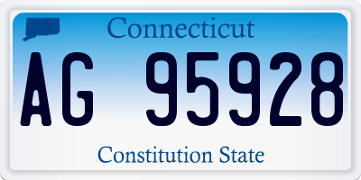CT license plate AG95928
