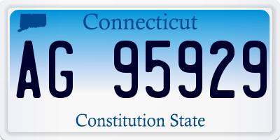 CT license plate AG95929