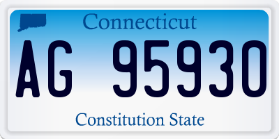 CT license plate AG95930